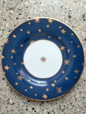 New Set of 4 Galaxy Fine Porcelain Saucers/Dessert Plates (B)